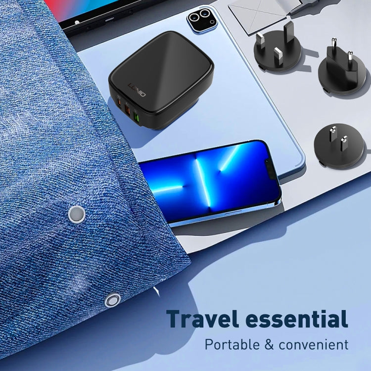 LDNIO Q334 32W Type-C + デュアル USB ポートチャージャー 1m USB-C / Type-C to USB-C / Type-C データケーブル付き、EUプラグ、UKプラグ、USプラグ