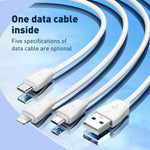 LDNIO Q334 32W Type-C + デュアル USB ポートチャージャー 1m USB-C / Type-C to USB-C / Type-C データケーブル付き、EUプラグ、UKプラグ、USプラグ