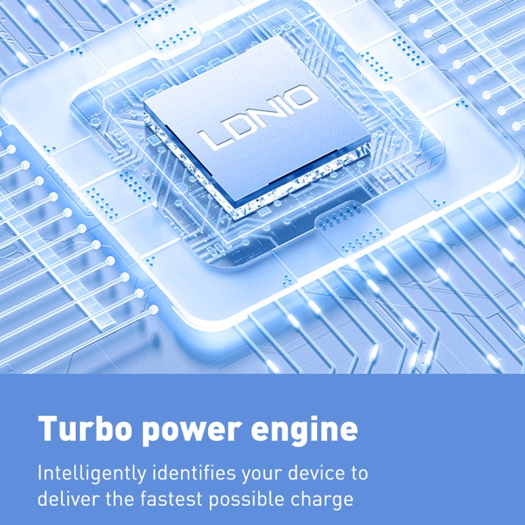 LDNIO Q334 32W Type-C + デュアル USB ポートチャージャー 1m USB-C / Type-C to USB-C / Type-C データケーブル付き、EUプラグ、UKプラグ、USプラグ