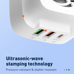 LDNIO Q334 32W Type-C + デュアル USB ポートチャージャー 1m USB-C / Type-C to USB-C / Type-C データケーブル付き、EUプラグ、UKプラグ、USプラグ