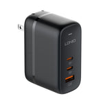 LDNIO Q366 65W USB + デュアル Type-C ポートチャージャー 1m USB-C / Type-C to USB-C / Type-C データケーブル付き、EUプラグ、UKプラグ、USプラグ