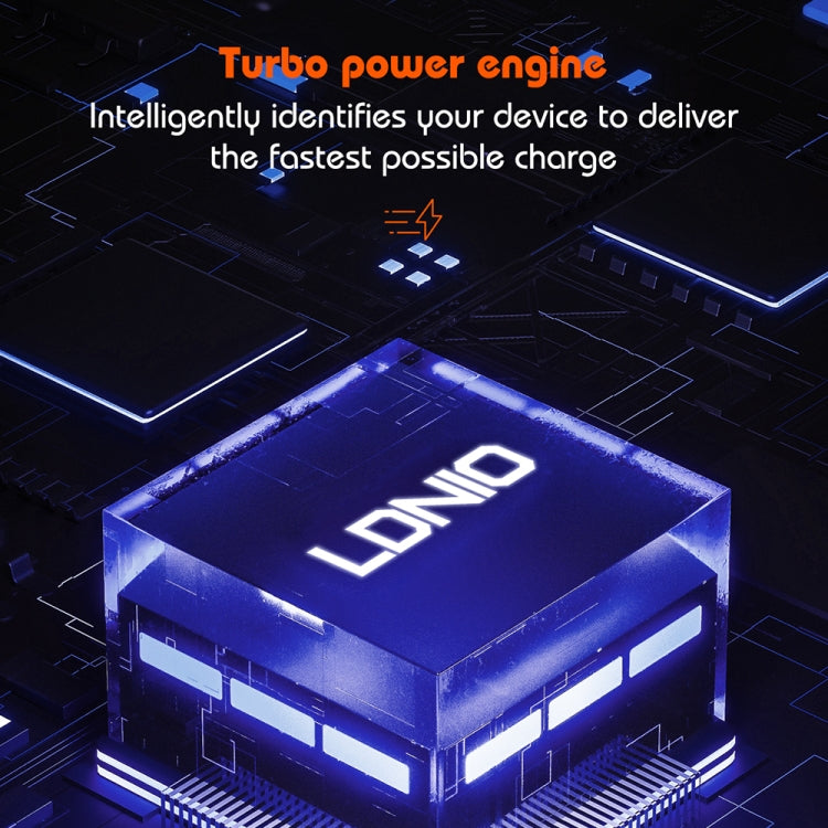 LDNIO Q366 65W USB + デュアル Type-C ポートチャージャー 1m USB-C / Type-C to USB-C / Type-C データケーブル付き、EUプラグ、UKプラグ、USプラグ
