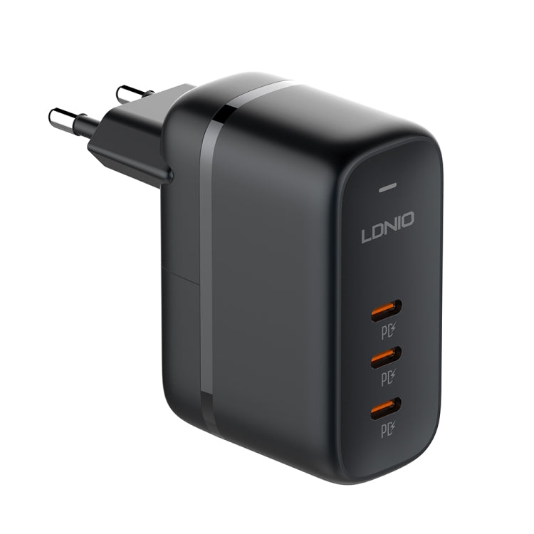 LDNIO Q367 65W GaN 3ポート USB-C / Type-C インターフェースチャージャー 1m USB-C / Type-C to USB-C / Type-C データケーブル付き、EUプラグ、UKプラグ、USプラグ