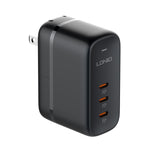 LDNIO Q367 65W GaN 3ポート USB-C / Type-C インターフェースチャージャー 1m USB-C / Type-C to USB-C / Type-C データケーブル付き、EUプラグ、UKプラグ、USプラグ