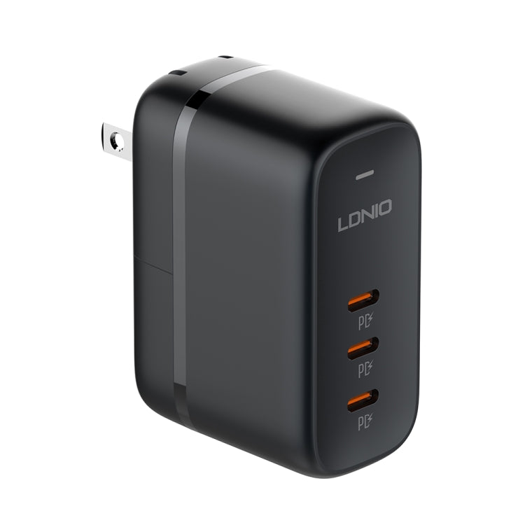 LDNIO Q367 65W GaN 3ポート USB-C / Type-C インターフェースチャージャー 1m USB-C / Type-C to USB-C / Type-C データケーブル付き、EUプラグ、UKプラグ、USプラグ