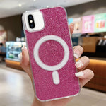 Acrylic Transparent Glitter MagSafe Phone Case, For iPhone XS Max, For iPhone 8 Plus / 7 Plus