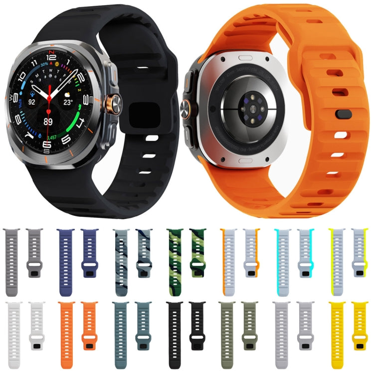 ウェーブテクスチャーリバースバックルシリコンウォッチバンド、Samsung Galaxy Watch Ultra 47mm / Ultra 2025用