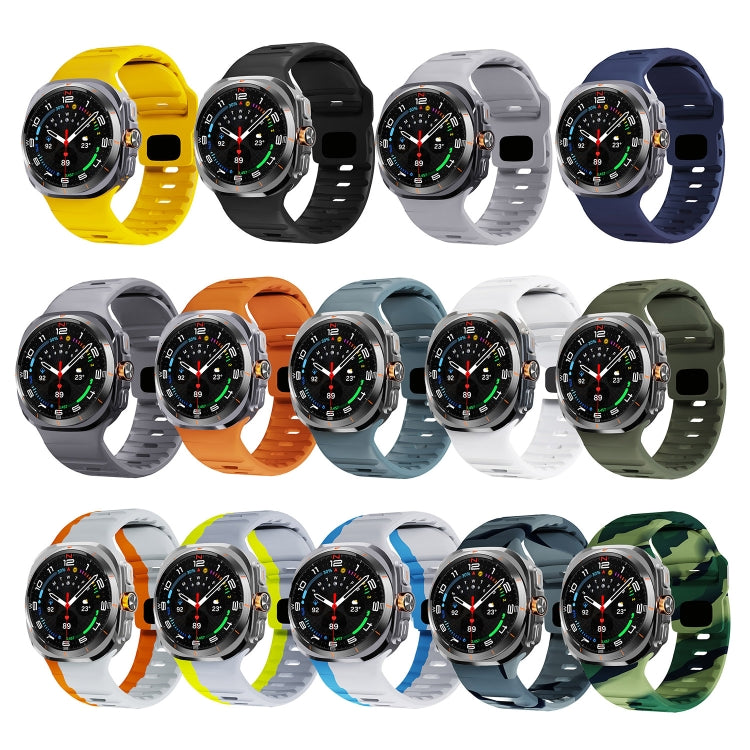 ウェーブテクスチャーリバースバックルシリコンウォッチバンド、Samsung Galaxy Watch Ultra 47mm / Ultra 2025用