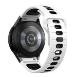 ツートンストライプリバースバックルシリコンウォッチバンド、Samsung Galaxy Watch 7 / 6用