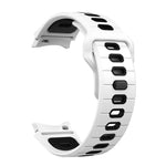ツートンストライプリバースバックルシリコンウォッチバンド、Samsung Galaxy Watch 7 / 6用