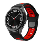 ツートンストライプリバースバックルシリコンウォッチバンド、Samsung Galaxy Watch 7 / 6用