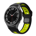 ツートンストライプリバースバックルシリコンウォッチバンド、Samsung Galaxy Watch 7 / 6用