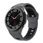 ツートンストライプリバースバックルシリコンウォッチバンド、Samsung Galaxy Watch 7 / 6用