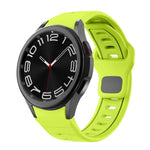 ツートンストライプリバースバックルシリコンウォッチバンド、Samsung Galaxy Watch 7 / 6用