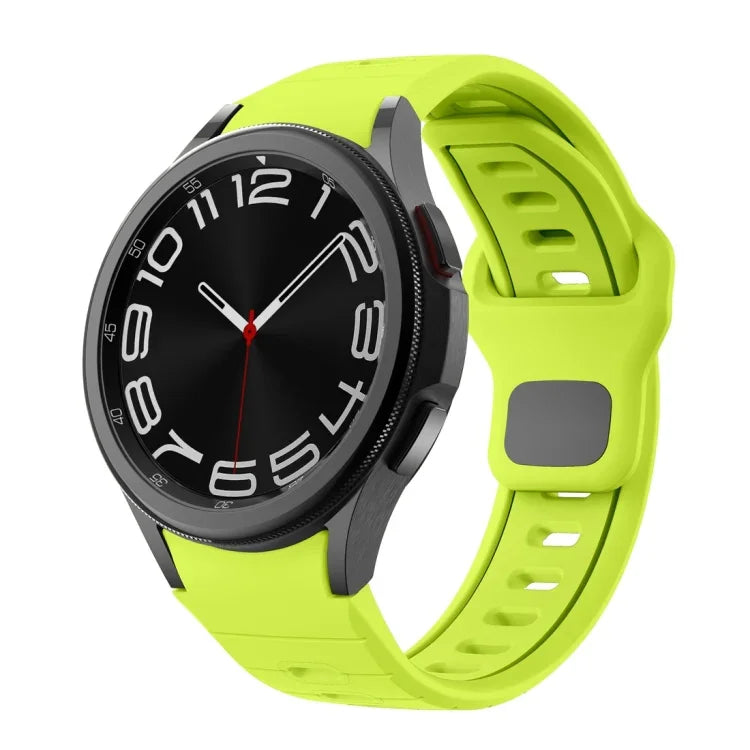 ツートンストライプリバースバックルシリコンウォッチバンド、Samsung Galaxy Watch 7 / 6用