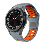 ツートンストライプリバースバックルシリコンウォッチバンド、Samsung Galaxy Watch 7 / 6用
