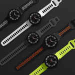ツートンストライプリバースバックルシリコンウォッチバンド、Samsung Galaxy Watch 7 / 6用