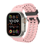 オーシャン 二列穴あき シリコン ウォッチバンド、Apple Watch SE 2023 44mm用、Apple Watch Ultra 2 49mm用、Apple Watch Series 9 45mm用