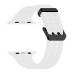 オーシャン 二列穴あき シリコン ウォッチバンド、Apple Watch Series 7 45mm用、Apple Watch SE 44mm用、Apple Watch Series 6 44mm用