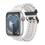 オーシャン 二列穴あき シリコン ウォッチバンド、Apple Watch Series 5 44mm用、Apple Watch Series 4 44mm用、Apple Watch Series 3 42mm用