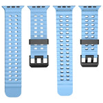 オーシャン 二列穴あき シリコン ウォッチバンド、Apple Watch Ultra 49mm用、Apple Watch Series 8 45mm用、Apple Watch SE 2022 44mm用