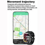G45 2.01インチスクリーン シリコンストラップ 10m防水スマートウォッチ、懐中電灯／Bluetooth通話／HRV対応