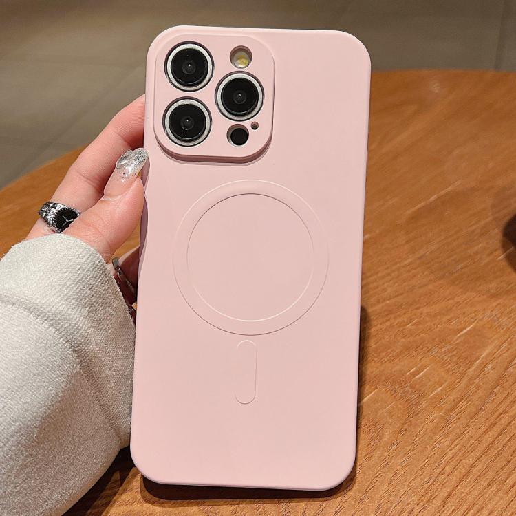 無地リキッドシリコンMagSafe磁気スマホケース、iPhone 16 Pro用、iPhone 16 Plus用、iPhone 16用