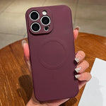 無地リキッドシリコンMagSafe磁気スマホケース、iPhone 16 Pro用、iPhone 16 Plus用、iPhone 16用