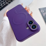 無地リキッドシリコンMagSafe磁気スマホケース、iPhone 16 Pro用、iPhone 16 Plus用、iPhone 16用