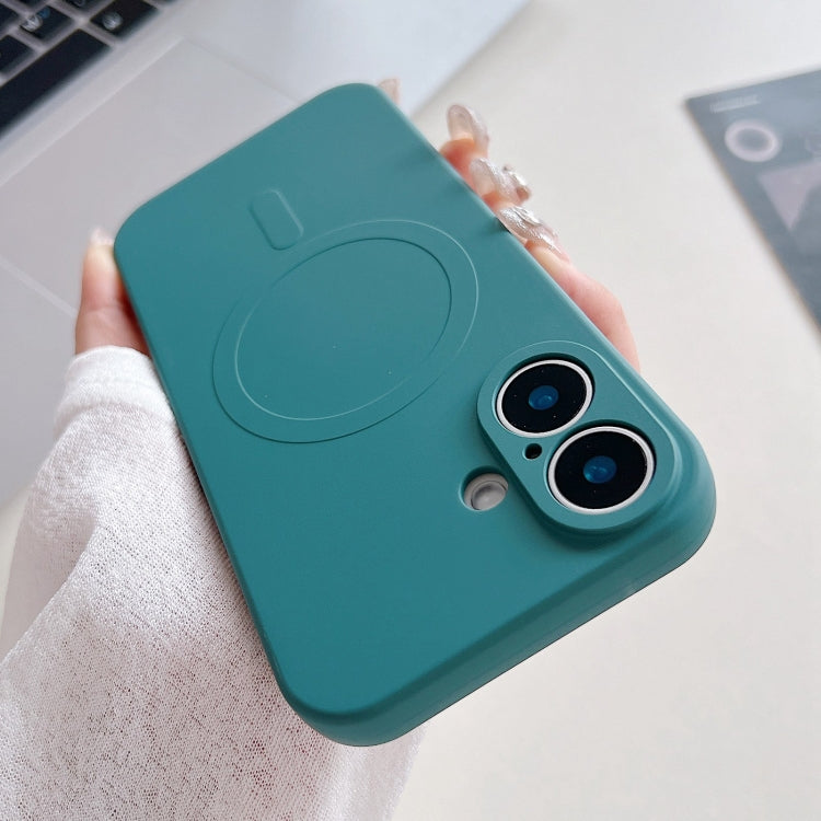 無地リキッドシリコンMagSafe磁気スマホケース、iPhone 16 Pro用、iPhone 16 Plus用、iPhone 16用