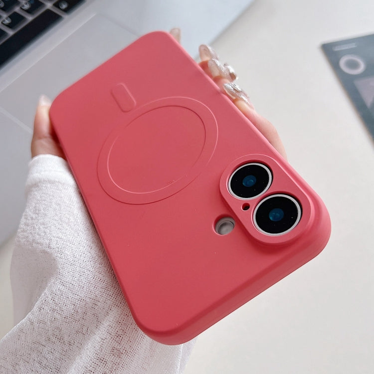 無地リキッドシリコンMagSafe磁気スマホケース、iPhone 16 Pro用、iPhone 16 Plus用、iPhone 16用