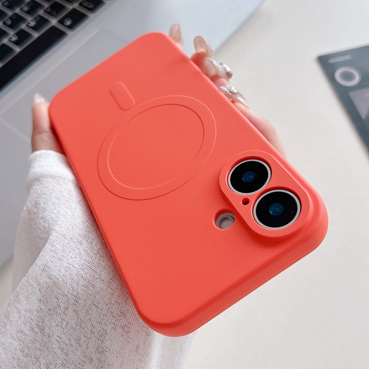 無地リキッドシリコンMagSafe磁気スマホケース、iPhone 16 Pro用、iPhone 16 Plus用、iPhone 16用