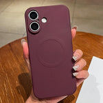無地リキッドシリコンMagSafe磁気スマホケース、iPhone 16 Pro用、iPhone 16 Plus用、iPhone 16用