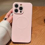 無地液体シリコンマグセーフマグネットスマホケース、iPhone 14 Pro用、iPhone 14 Pro Max用、iPhone 13 Pro Max用