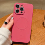 無地液体シリコンマグセーフマグネットスマホケース、iPhone 14 Pro用、iPhone 14 Pro Max用、iPhone 13 Pro Max用
