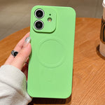無地リキッドシリコンMagSafe磁気スマホケース、iPhone 11用、iPhone 11 Pro用