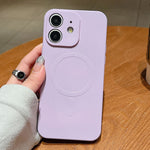 無地リキッドシリコンMagSafe磁気スマホケース、iPhone 11用、iPhone 11 Pro用