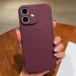 無地リキッドシリコンMagSafe磁気スマホケース、iPhone 11用、iPhone 11 Pro用