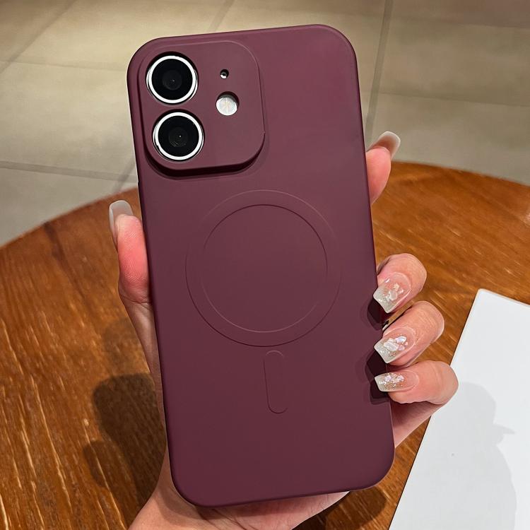 無地リキッドシリコンMagSafe磁気スマホケース、iPhone 11用、iPhone 11 Pro用