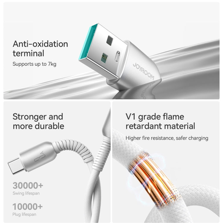 JOYROOM S-A51 最先端シリーズ 3A 急速充電データケーブル 長さ: 1.2m USB-A から Type-C ケーブル USB-A から 8ピン ケーブル Type-C から Type-C ケーブル Type-C から 8ピン ケーブル