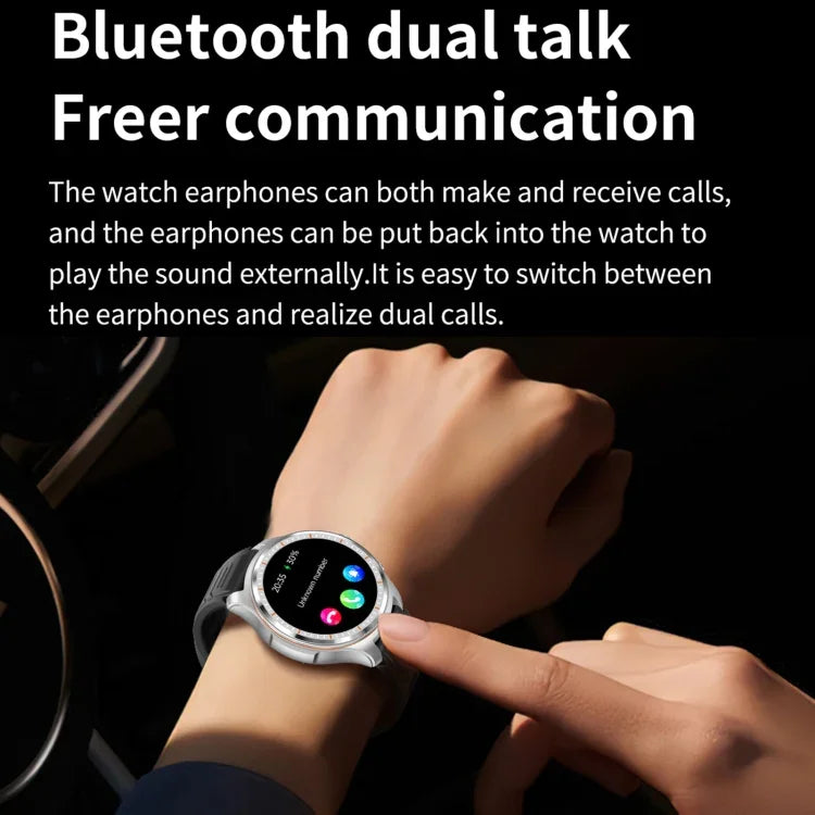 LC19 1.53インチ 2in1 Bluetoothイヤホン IP67防水スマートウォッチ、睡眠モニタリング対応