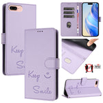 スマイルエンボスRFIDレザースマホケース、iPhone 11 Pro Max用、iPhone 11用、iPhone 11 Pro用、iPod Touch 7 / 6 / 5用、iPhone X / XS用、iPhone XR用、iPhone XS Max用、iPhone 8 Plus / 7 Plus用