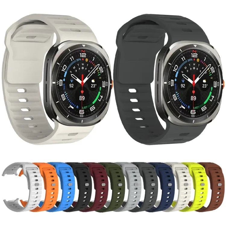 波状テクスチャー シリコンウォッチバンド, Samsung Galaxy Watch Ultra 47mm / Ultra 2025用