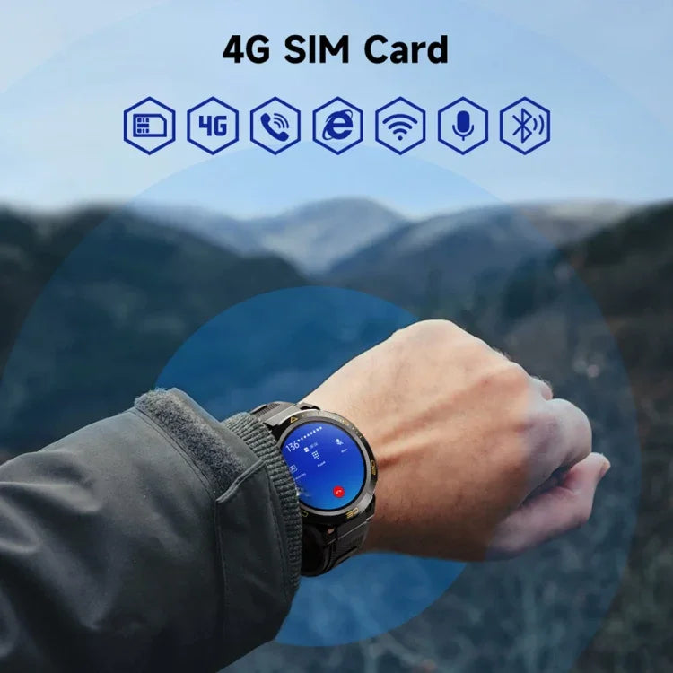 LEMFO Z1 1.43インチ AMOLEDスクリーンスマートウォッチ、4Gネットワーク Android 8.1、4GB+64GB、ユーラシア版、4GB+64GB