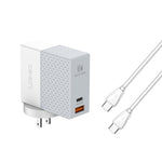 LDNIO A2620C PD3.0 65W USB電源アダプター トラベル充電器 Type-C to Type-C ケーブル付き、EUプラグ、USプラグ、UKプラグ
