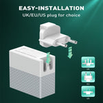 LDNIO A2620C PD3.0 65W USB電源アダプター トラベル充電器 Type-C to Type-C ケーブル付き、EUプラグ、USプラグ、UKプラグ