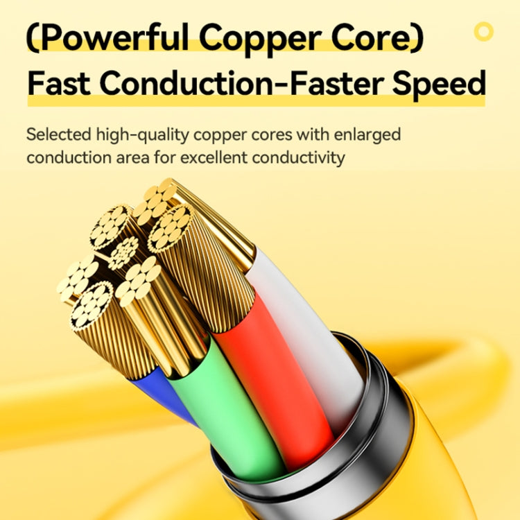 WK WDC-29 弾性本物シリコン1m PD30W Type-Cから8ピン高速充電データケーブル、WDC-29