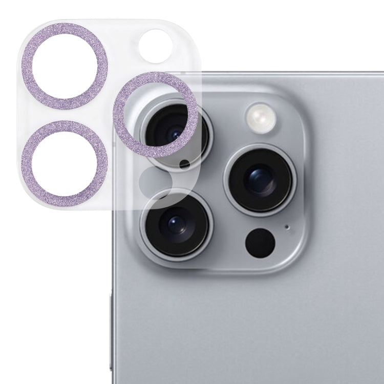 グリッターリング強化ガラスカメラレンズフィルム、iPhone 17用、iPhone 16 Pro / 16 Pro Max用、iPhone 16 / 16 Plus用