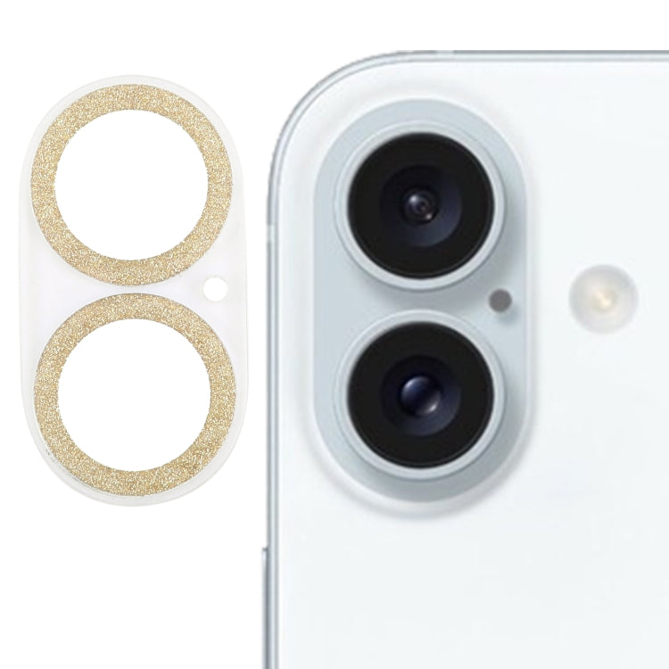 グリッターリング強化ガラスカメラレンズフィルム、iPhone 17用、iPhone 16 Pro / 16 Pro Max用、iPhone 16 / 16 Plus用