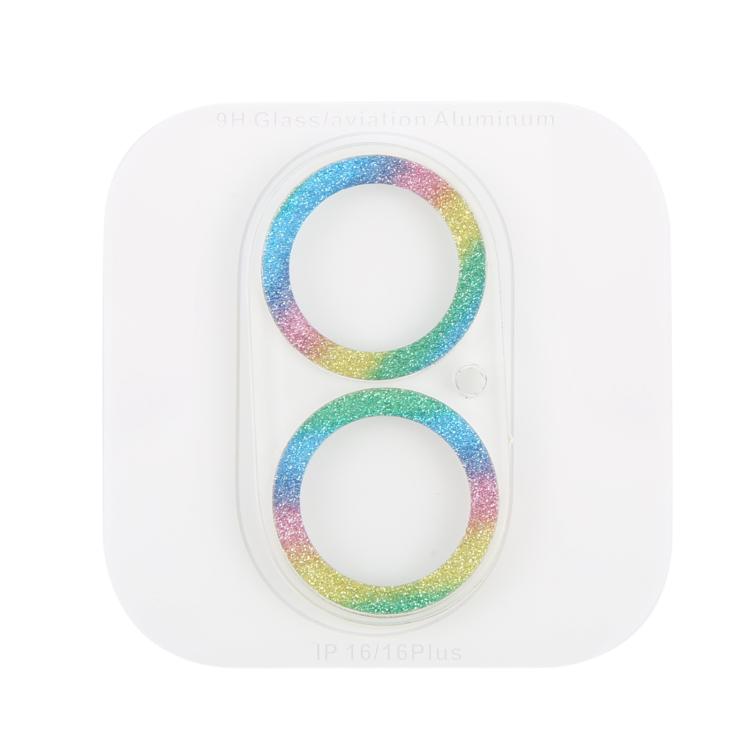 グリッターリング強化ガラスカメラレンズフィルム、iPhone 17用、iPhone 16 Pro / 16 Pro Max用、iPhone 16 / 16 Plus用